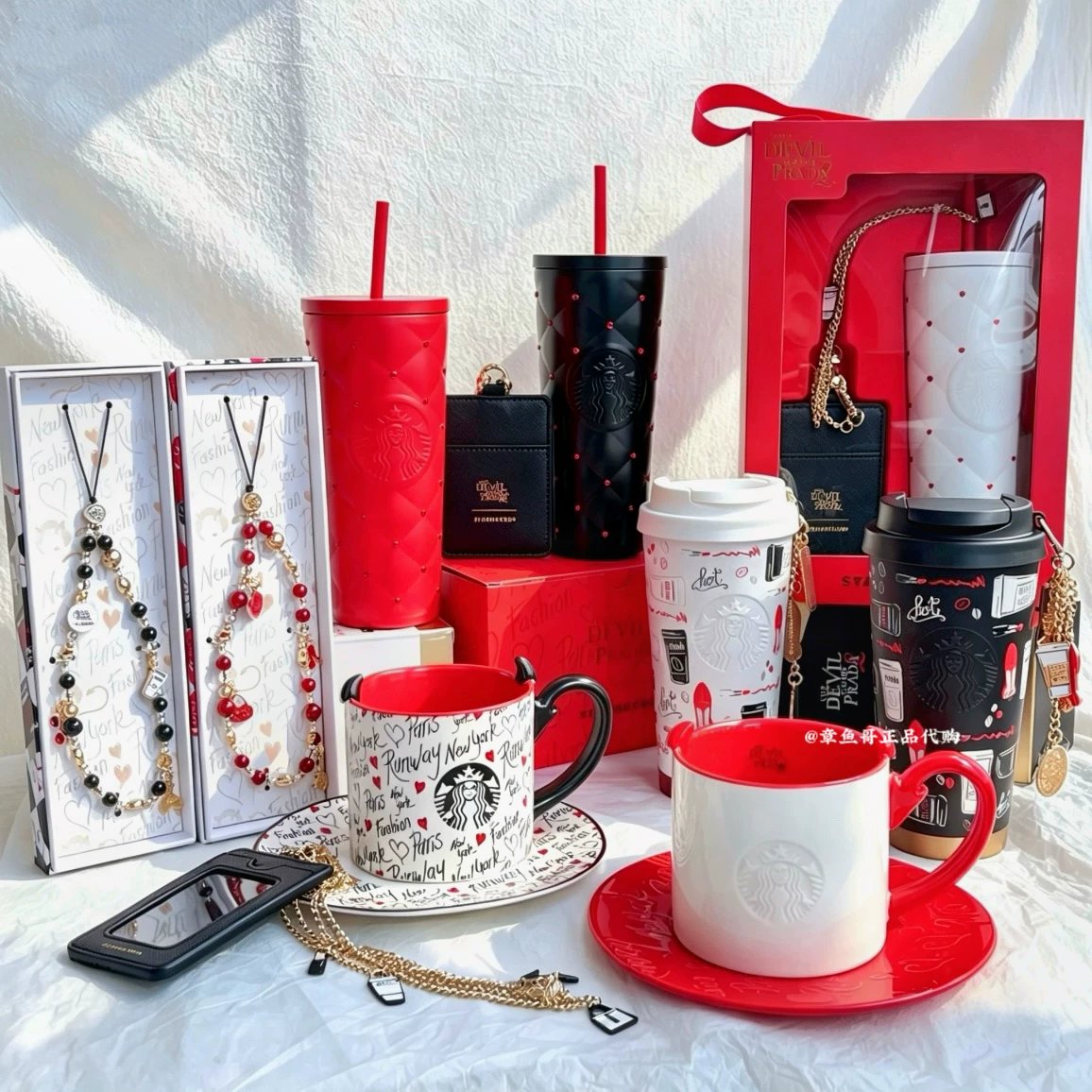 Starbucks x the devil wears parada collection