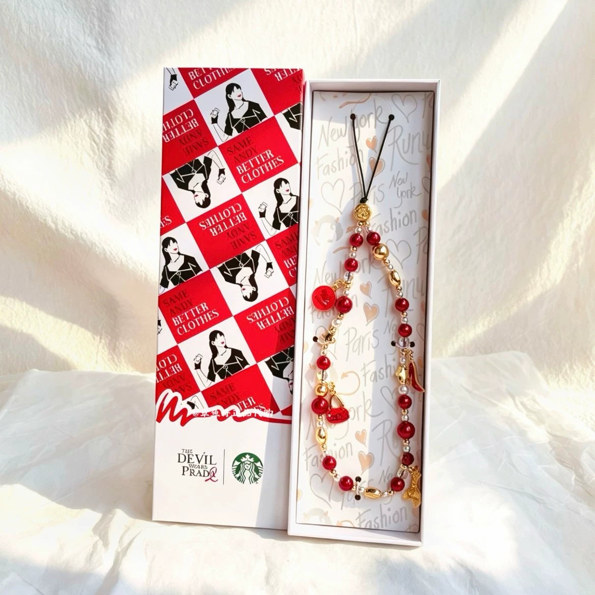 Red Prada Queen phone charm