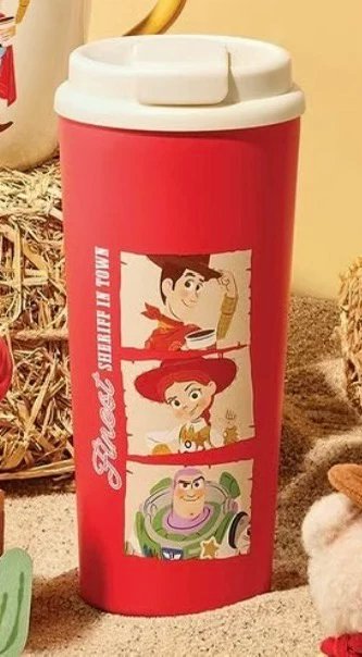Red desktop cup, 473ml