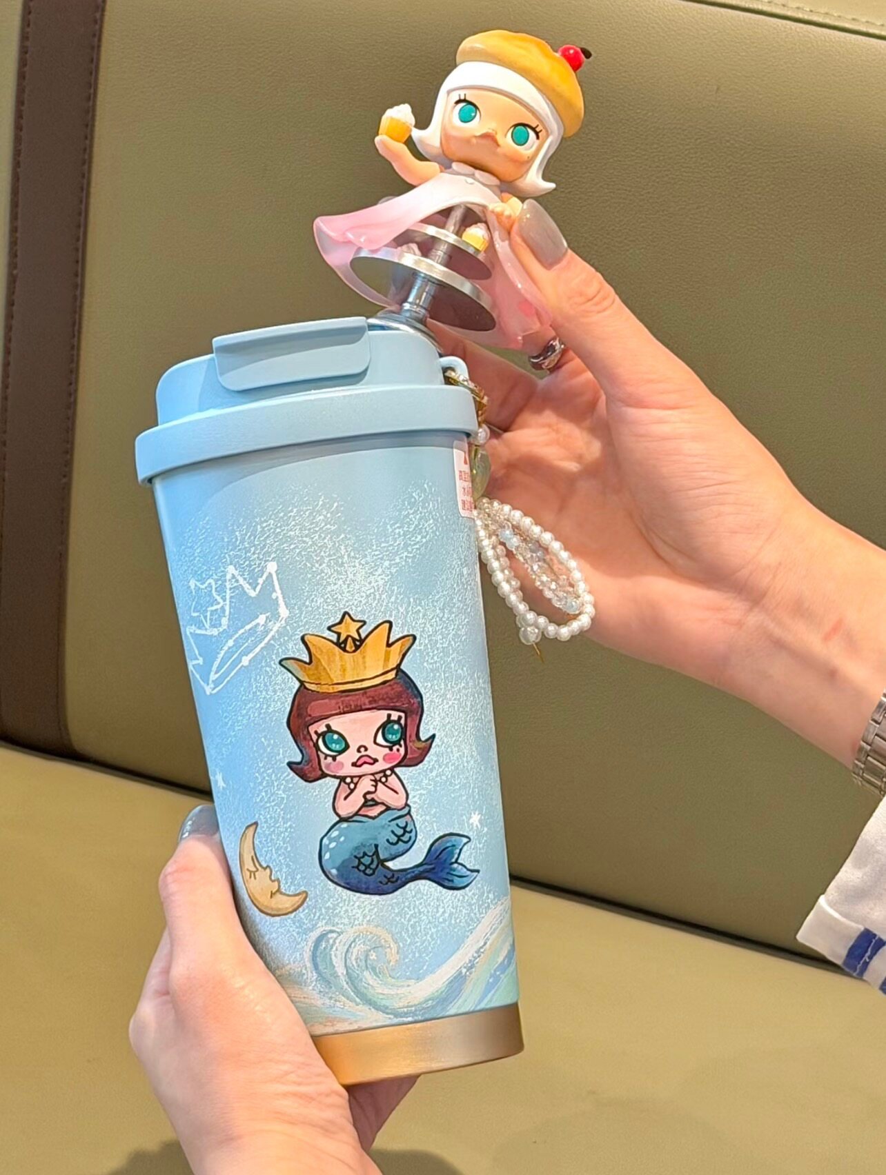 510ml stainless steel cup with chain