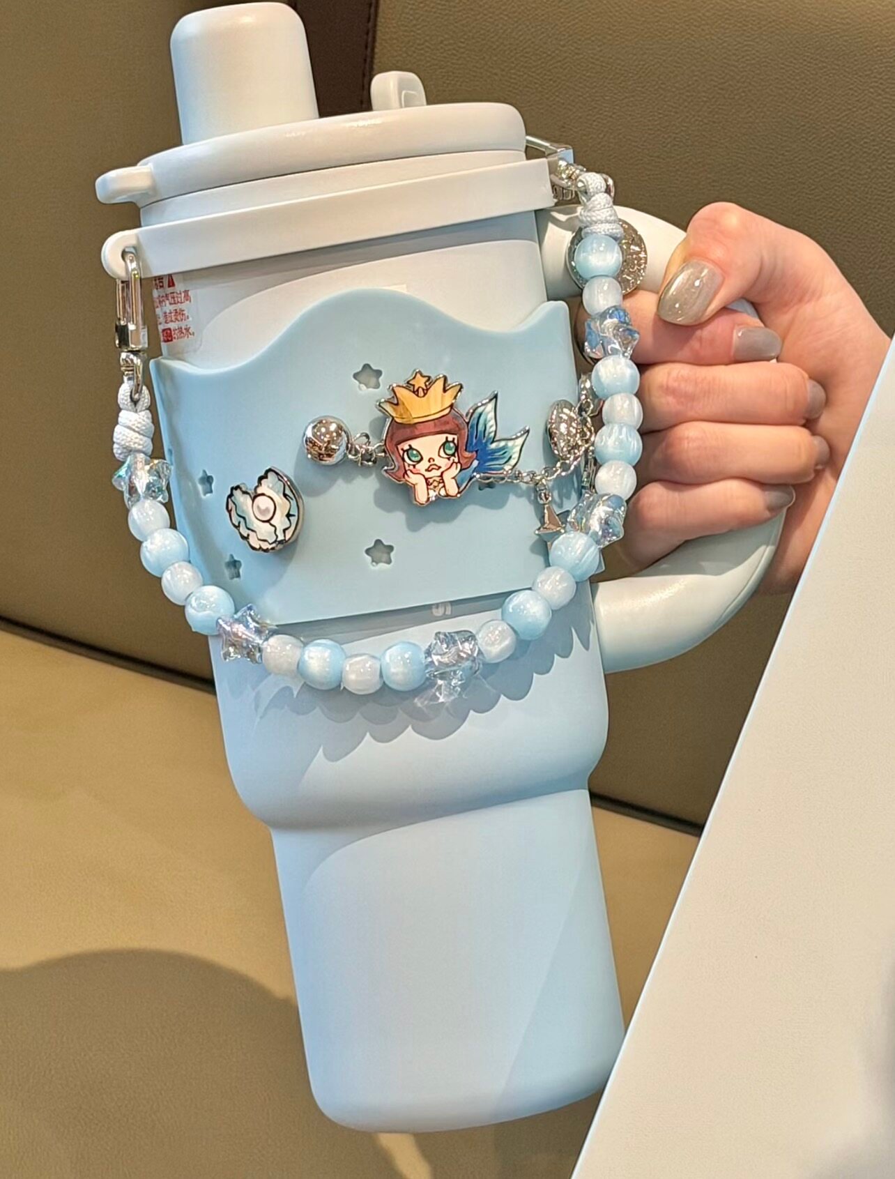 1170ML double drinking cup with sleeve