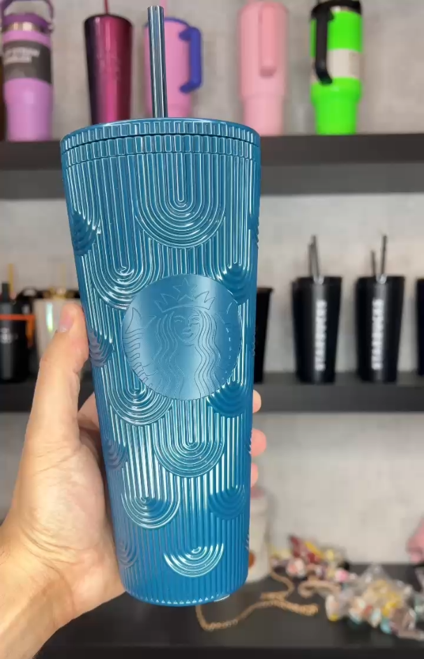 blue cold cup from starbucks