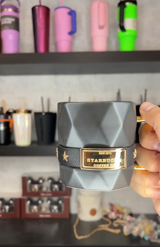 Starbucks black and glold mug
