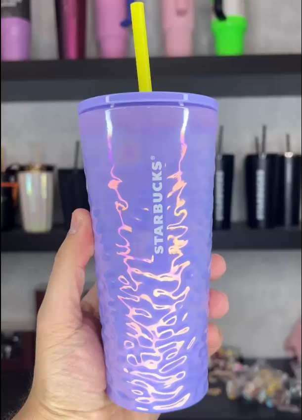cute purple cold cup from starbucks