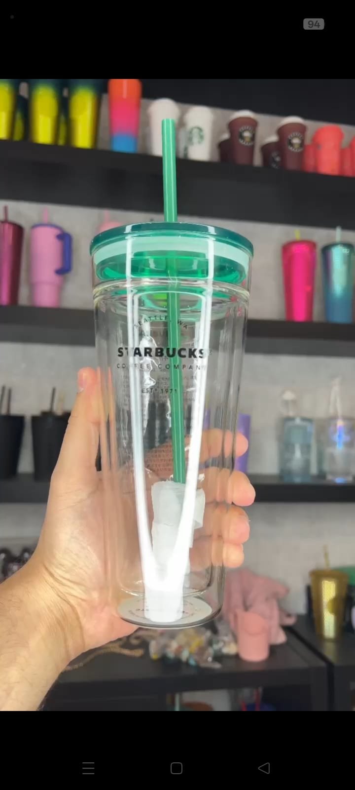 Cute green cold cup from starbucks