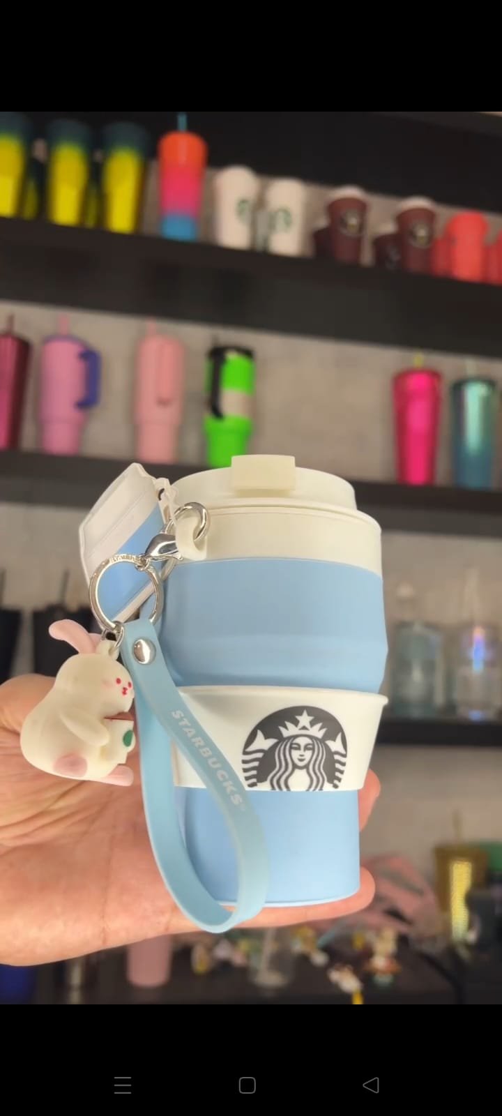 cute little blue cup from Starbucks