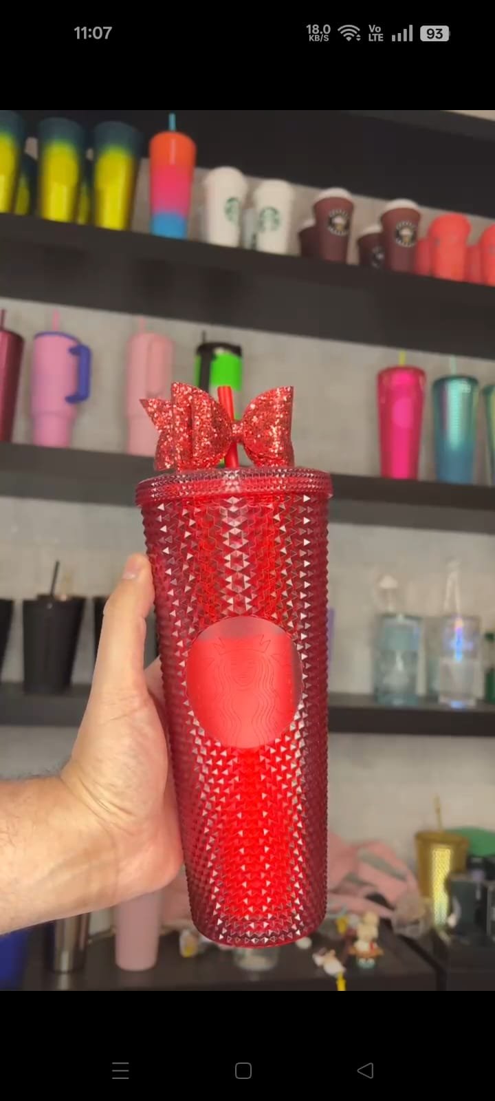 red cold cup from Starbucks