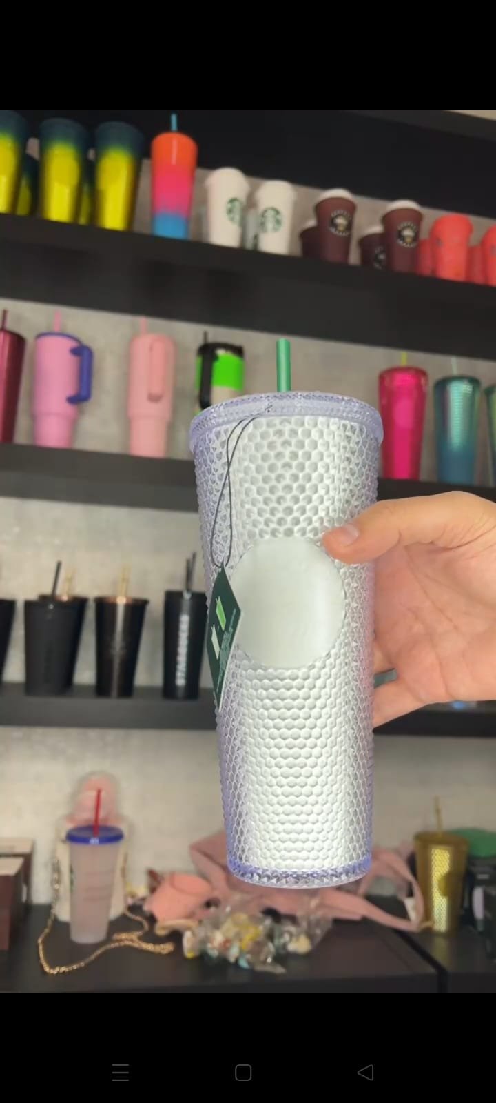 changing color white cold cup from Starbucks