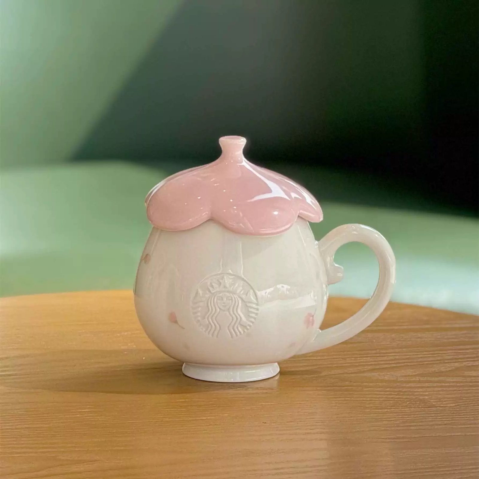 Starbucks 2025 Cherry Blossom Spring Blossom - 355ml Cherry Blossom Spring Bloom Ceramic Mug + Lid