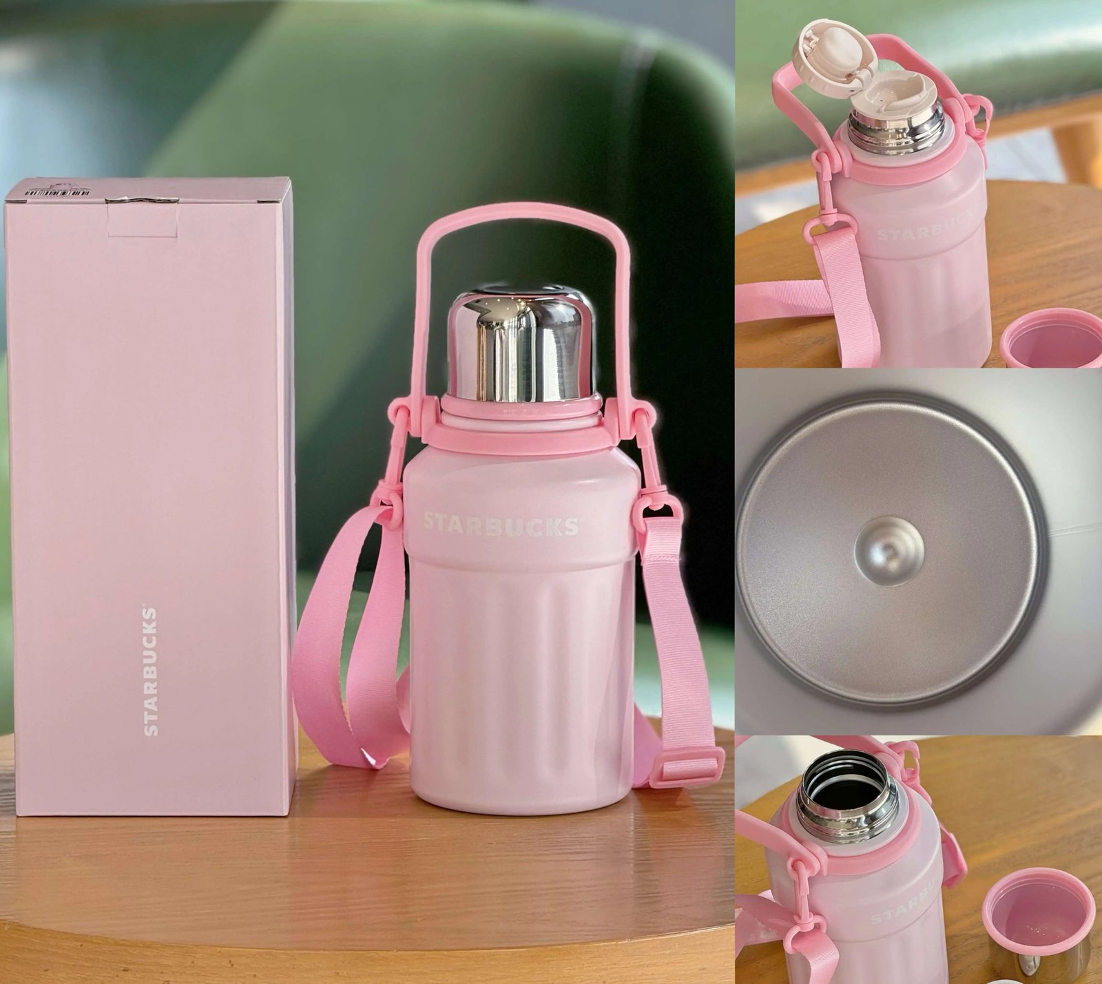 976ml Cherry Blossom Spring Bloom Stainless Steel Thermos Mug