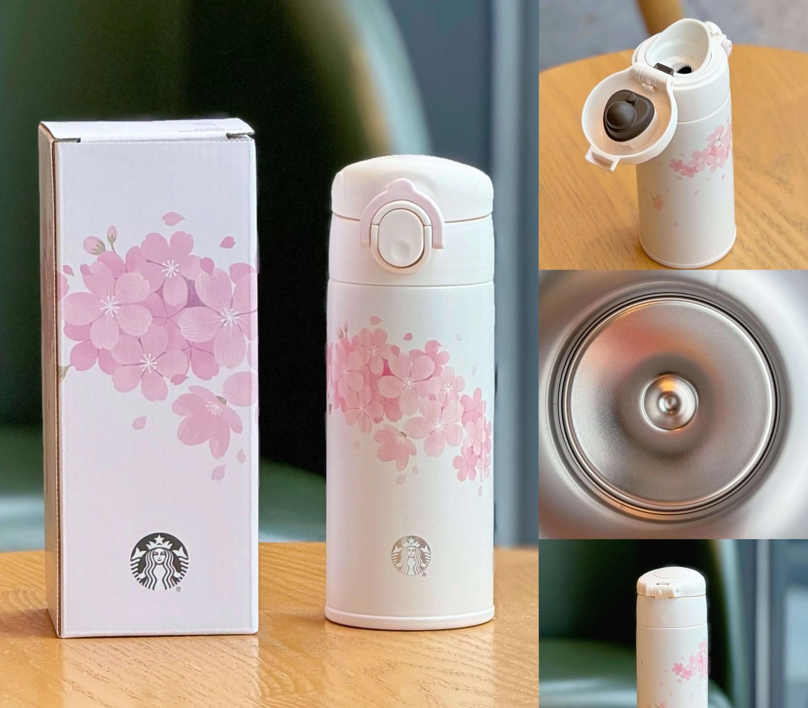 350ml Cherry Blossom Spring Bloom Thermos Stainless Steel Insulated Mug