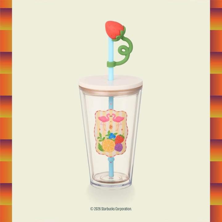 Strawberry glass cup