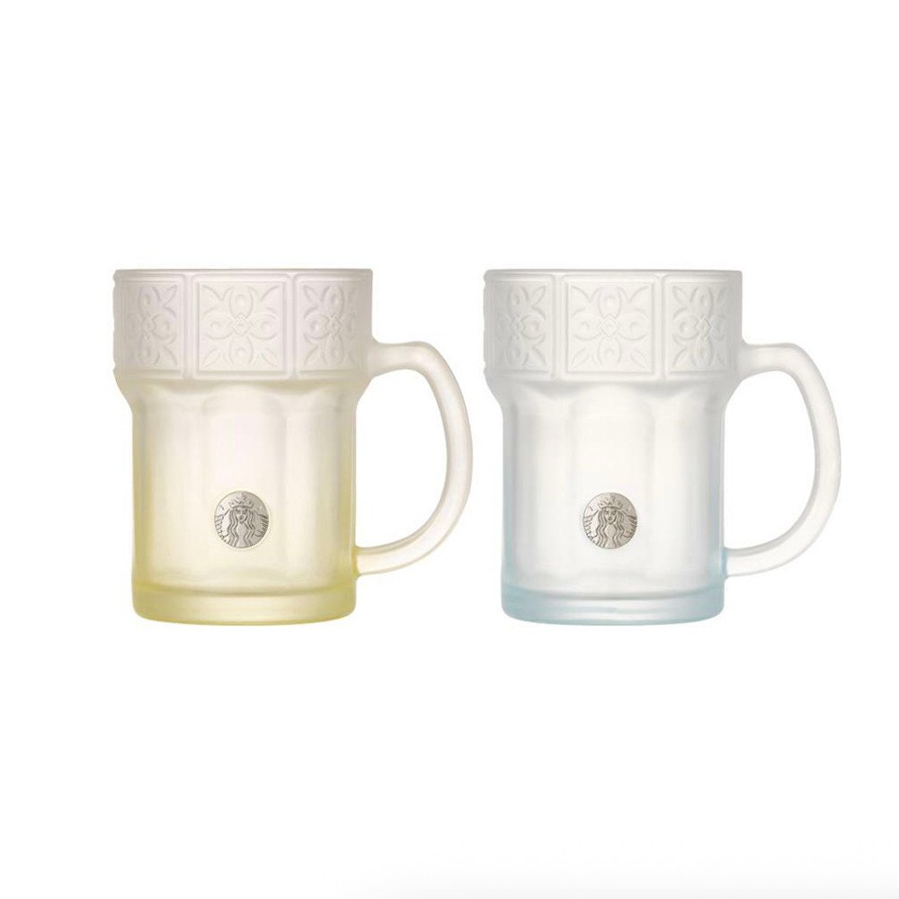 450ml glass mugs with handles (2 pieces)