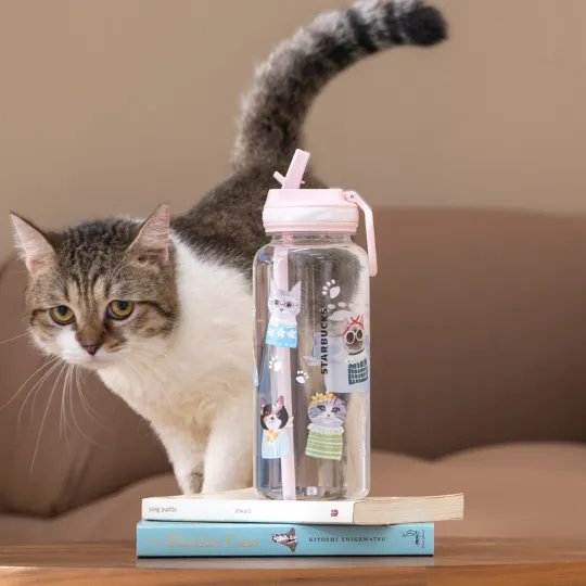 Starbucks Pink Cat-titude Water Bottle 32oz