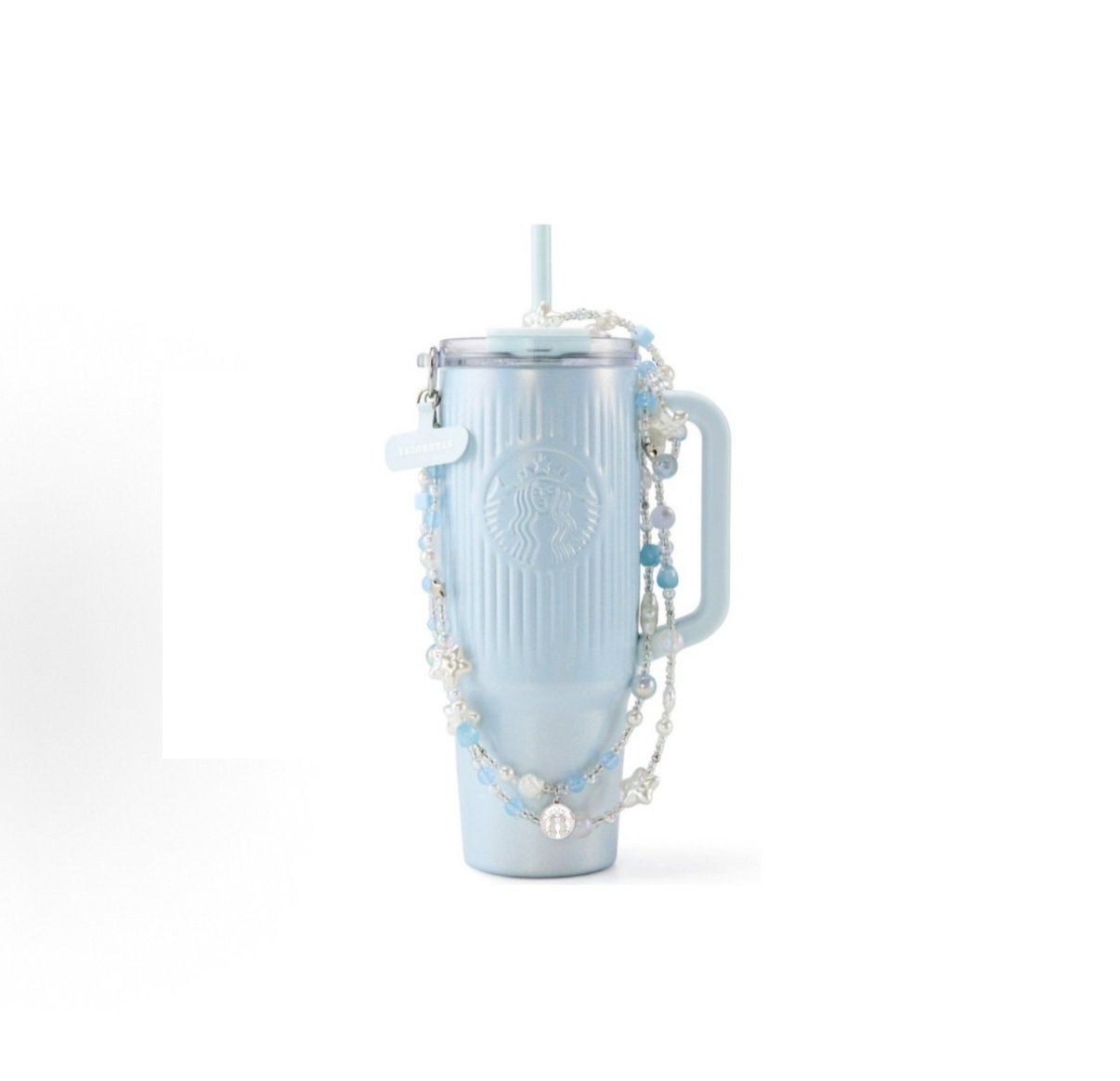 Starbucks 2026 Underwater Adventure Series  - 910ml Sky Blue Stainless Steel Double Drinking Cup with Chain