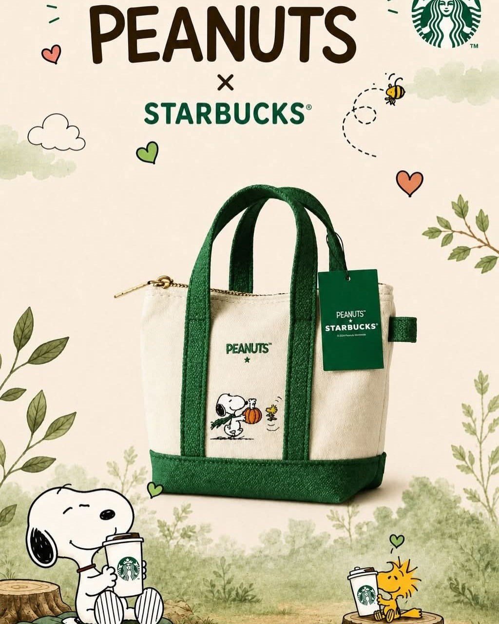  Peanuts Snoopy Tote Bag 