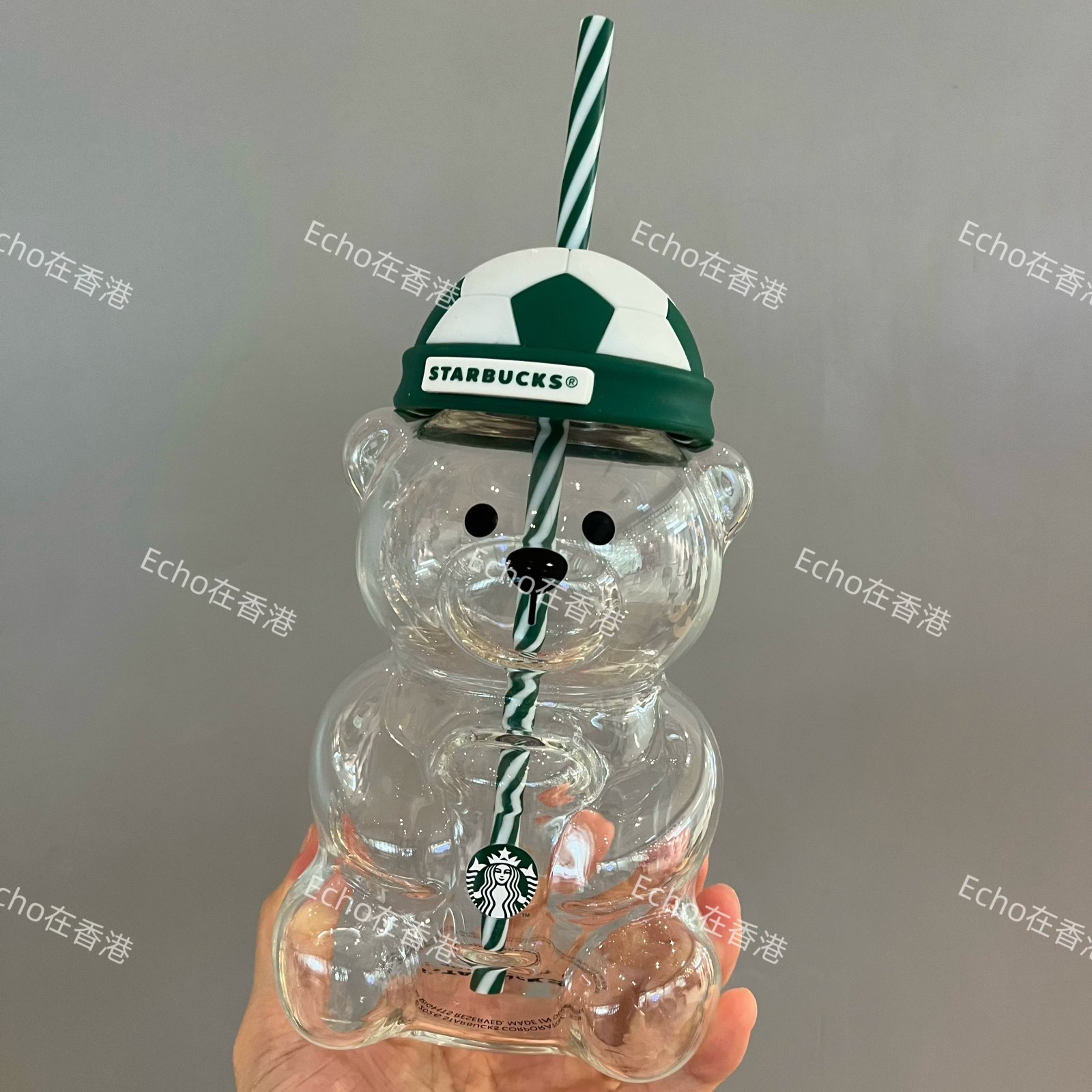 591ml Soccer Bear Glass