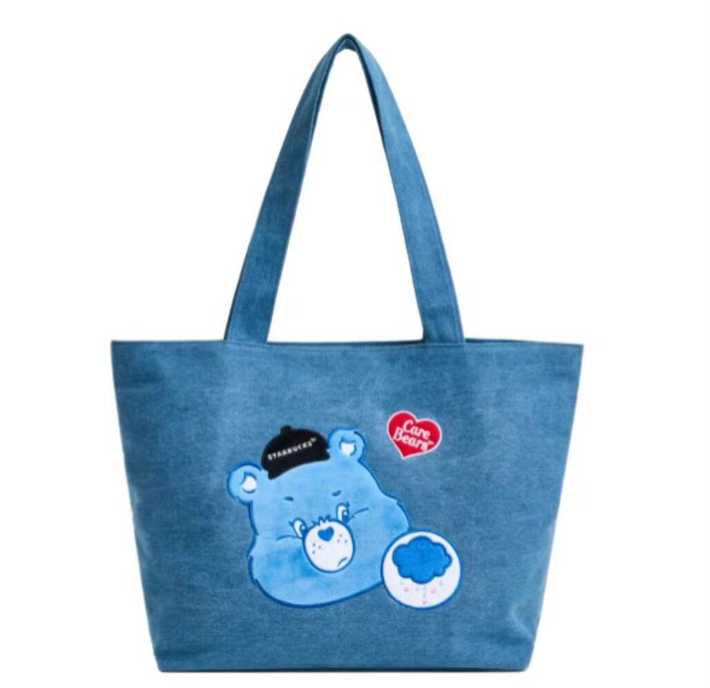 CareBears Collaboration Style Stylish Bear Denim Tote Bag