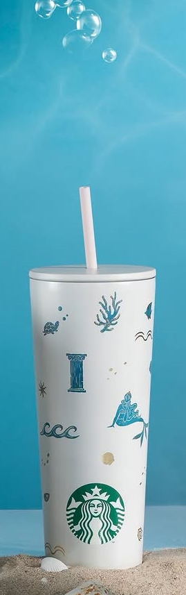 Starbucks Stainless Steel Siren the Muse Pattern Cold Cup 24oz