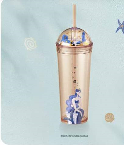 Starbucks Siren the Muse W/Dome Lid Cold Cup 27oz