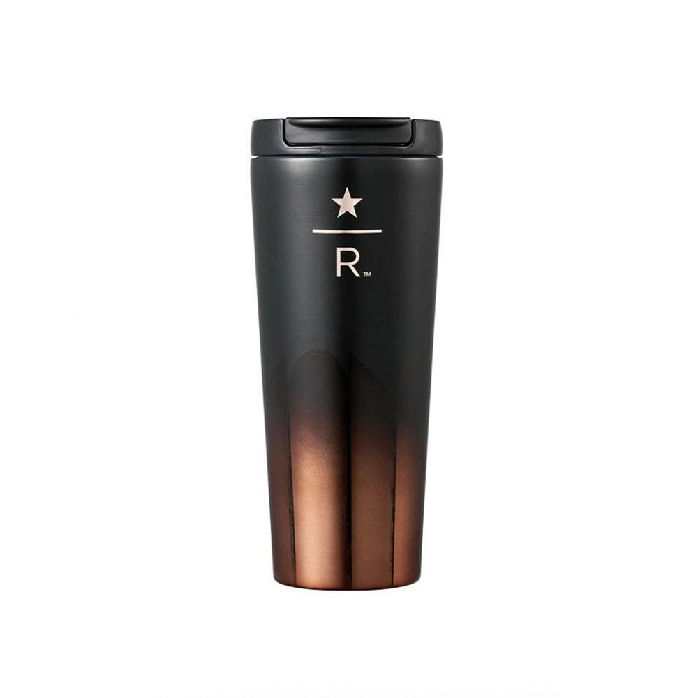Black and gold travel mug 473ml